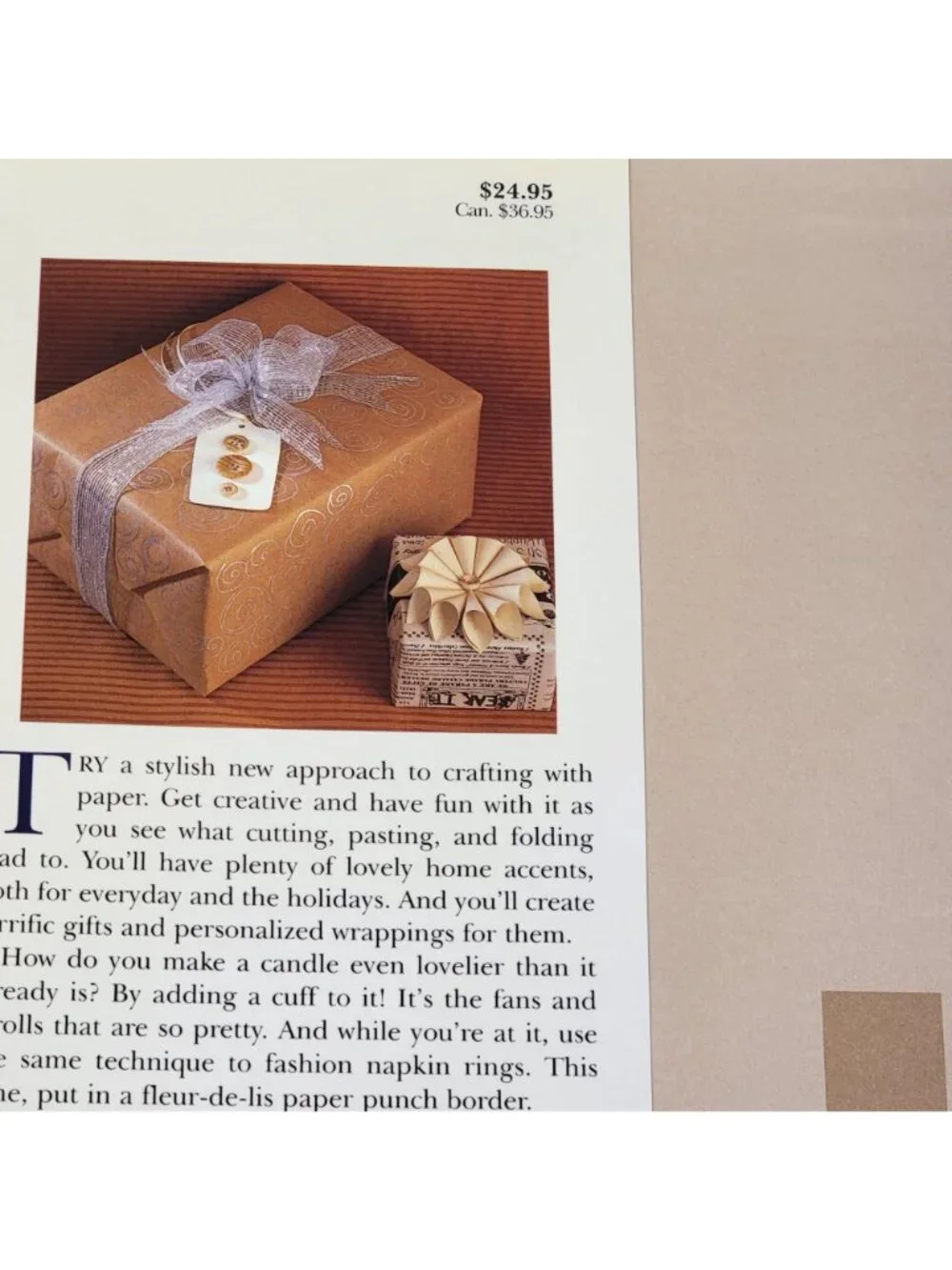 Vintage 2001 The New Paper Style Hardcover Book Craft How To Making Gift Wrap